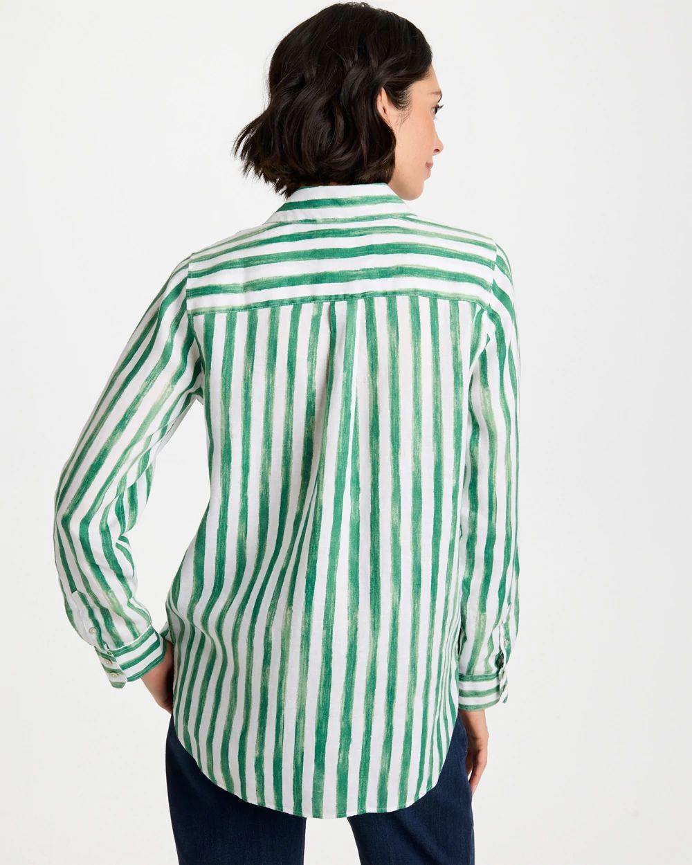 No Iron™ Striped Linen Tunic | Chico's